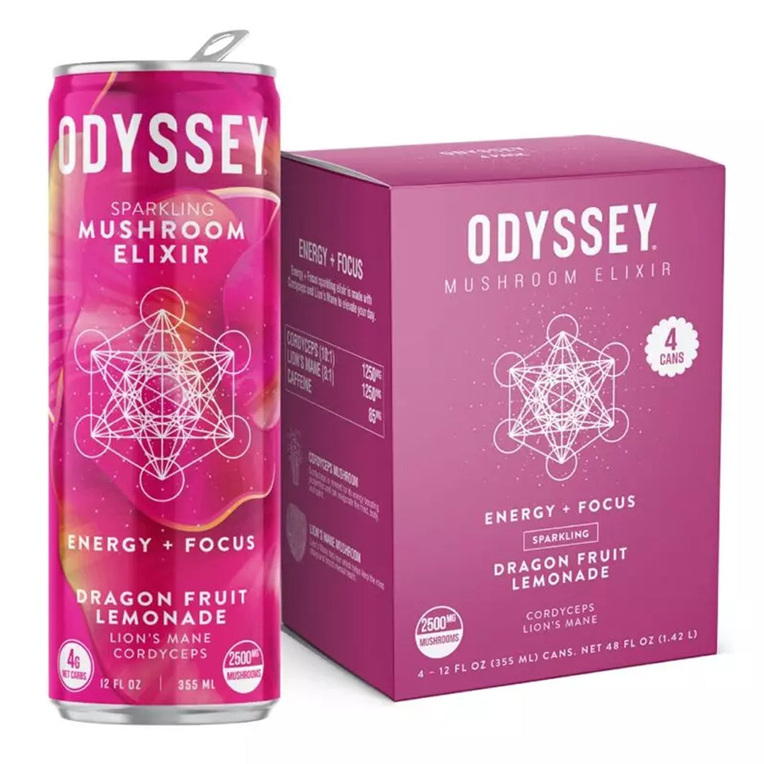 Odyssey Sparkling Mushroom Elixir - Ethereal Gold Dispensary