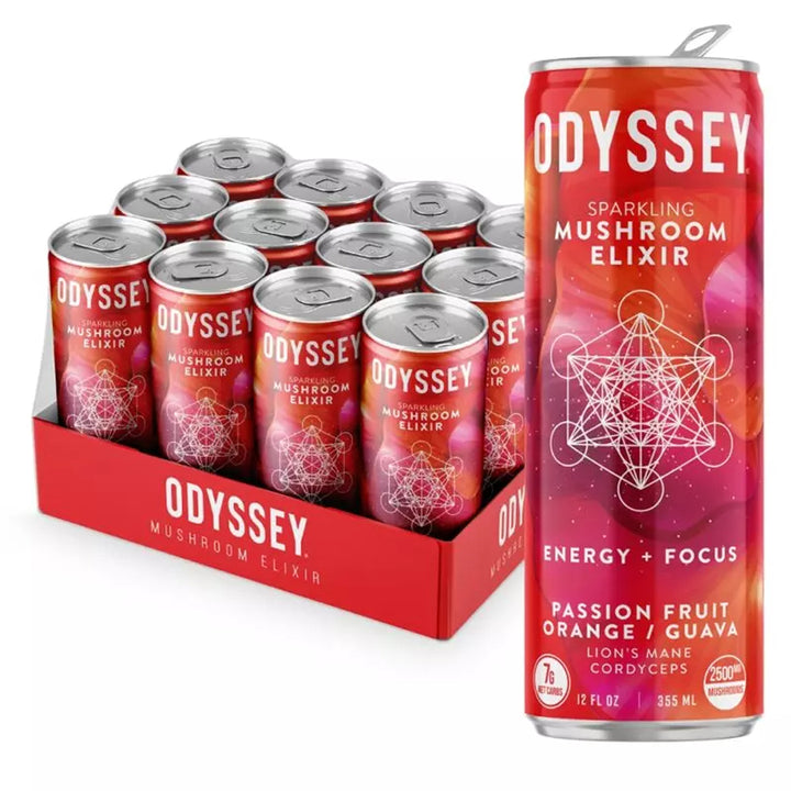 Odyssey Sparkling Mushroom Elixir - Ethereal Gold Dispensary